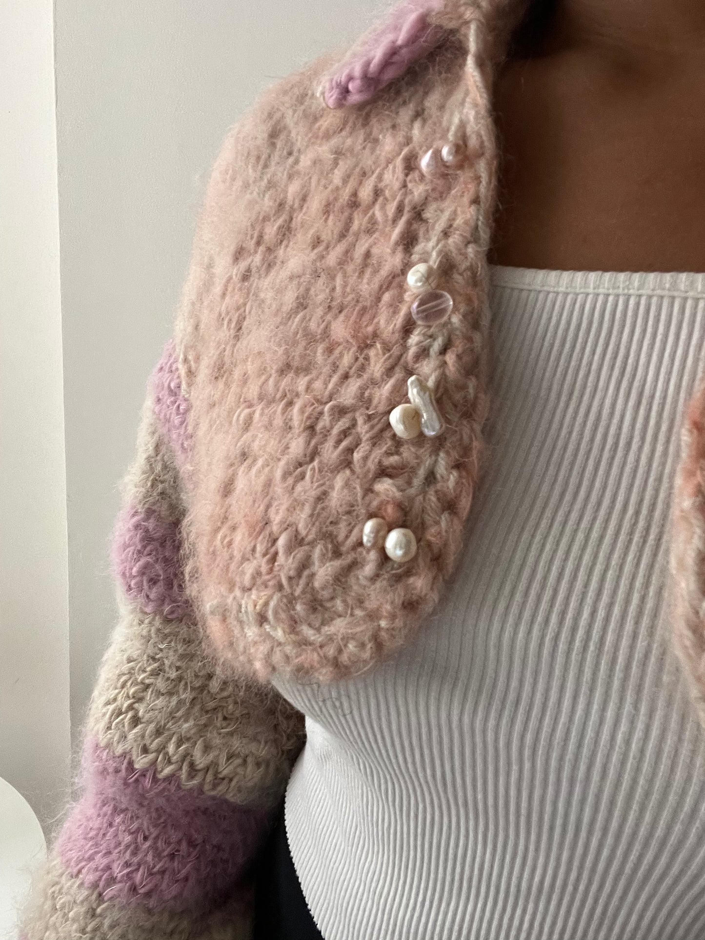 Pink and White: The Cropped Cardy